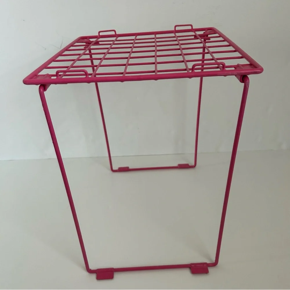 Collapsible Pink Metal Plastic Coated School Home Locker Shelves